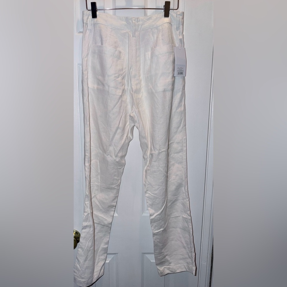 NWT Kenny Flowers “The Casa Blanca White Linen Vacation Pants” - Picture 2 of 13